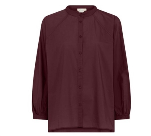 FRAU TOKYO LS SHORT SHIRT RED MAHOGANY